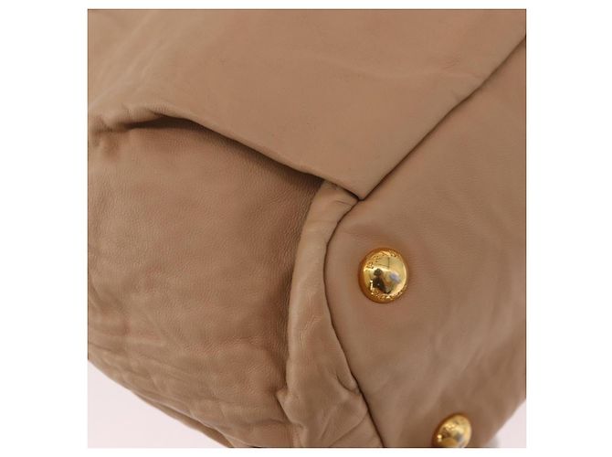 PRADA Tote Bag Canvas Leather 2way Beige Gold - vista 17