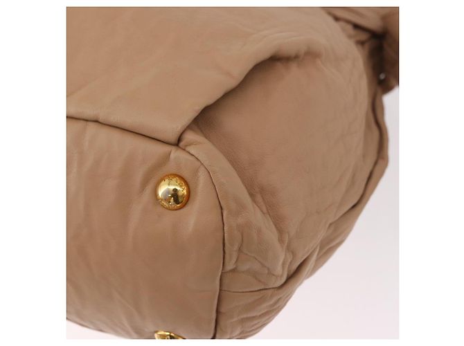 PRADA Tote Bag Canvas Leather 2way Beige Gold - vista 18