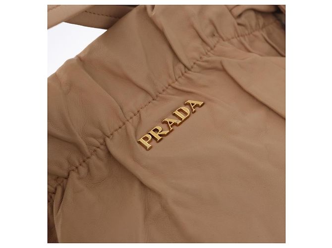 PRADA Tote Bag Canvas Leather 2way Beige Gold - vista 19