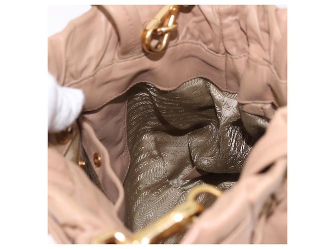 PRADA Tote Bag Canvas Leather 2way Beige Gold - vista 22