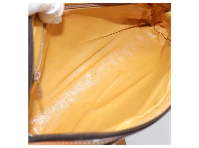 Céline CELINE Macadam Canvas Shoulder Bag PVC Leather Brown Gold - vista 11