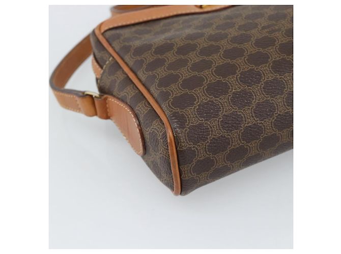 Céline CELINE Macadam Canvas Shoulder Bag PVC Leather Brown Gold - vista 14