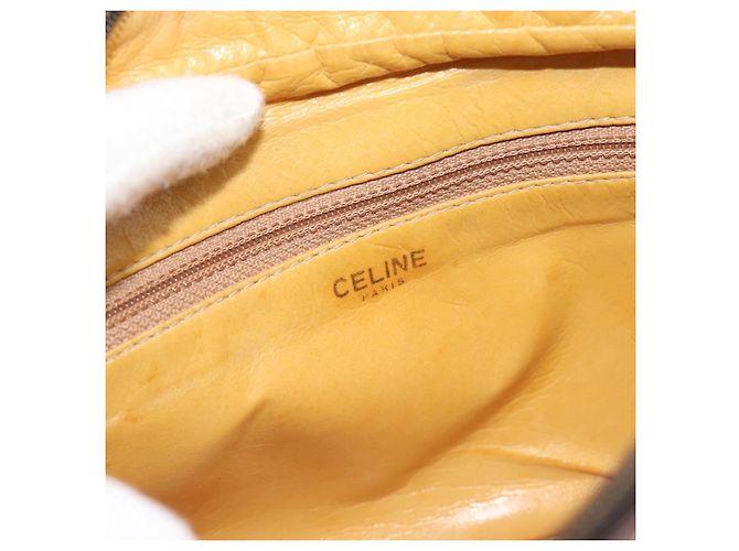 Céline CELINE Macadam Canvas Shoulder Bag PVC Leather Brown Gold - vista 17