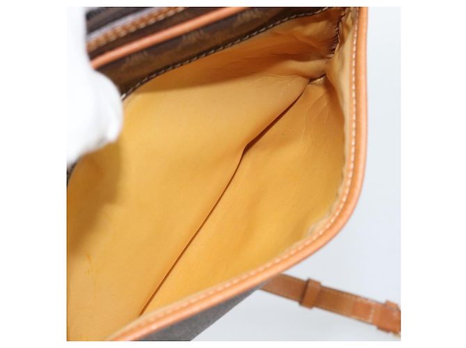 Céline CELINE Macadam Canvas Shoulder Bag PVC Leather Brown Gold - vista 22