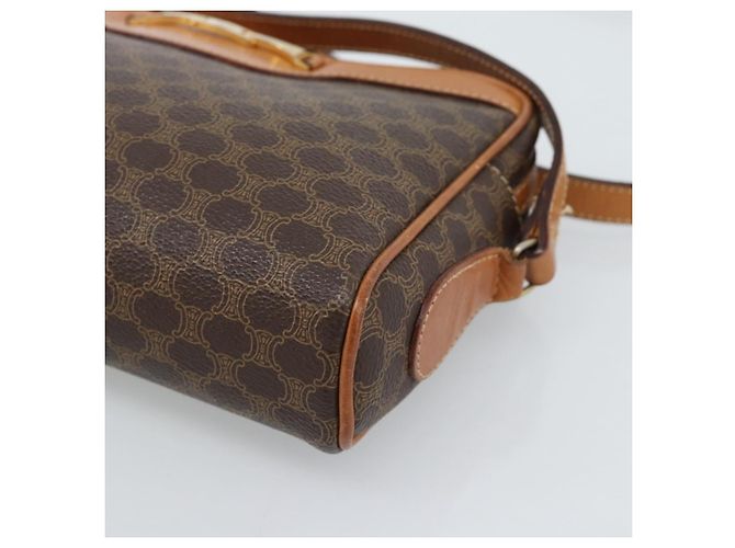 Céline CELINE Macadam Canvas Shoulder Bag PVC Leather Brown Gold - vista 9