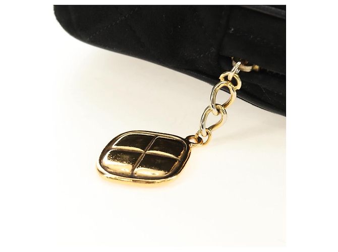 CHANEL Bolso de mano Matelassé con cadena Gamuza Negra Oro CC - vista 20