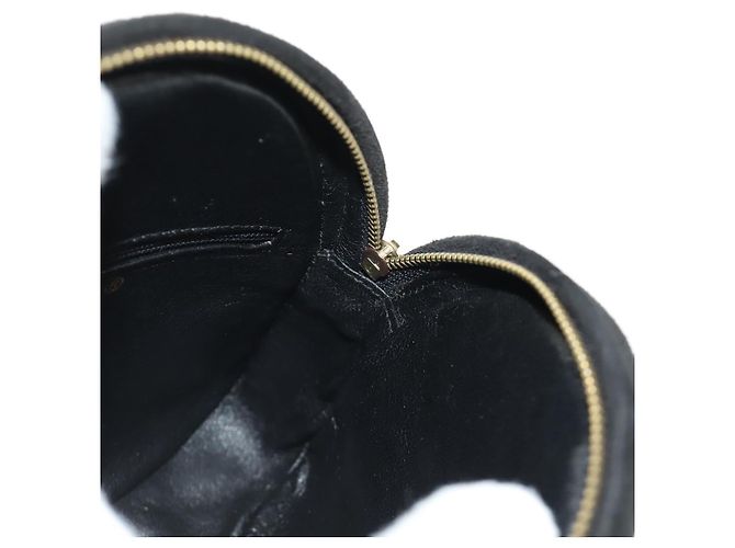 CHANEL Bolso de mano Matelassé con cadena Gamuza Negra Oro CC - vista 22