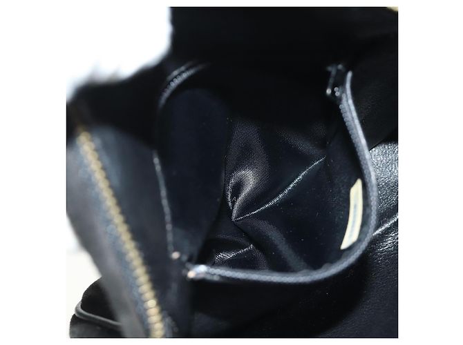 CHANEL Bolso de mano Matelassé con cadena Gamuza Negra Oro CC - vista 25