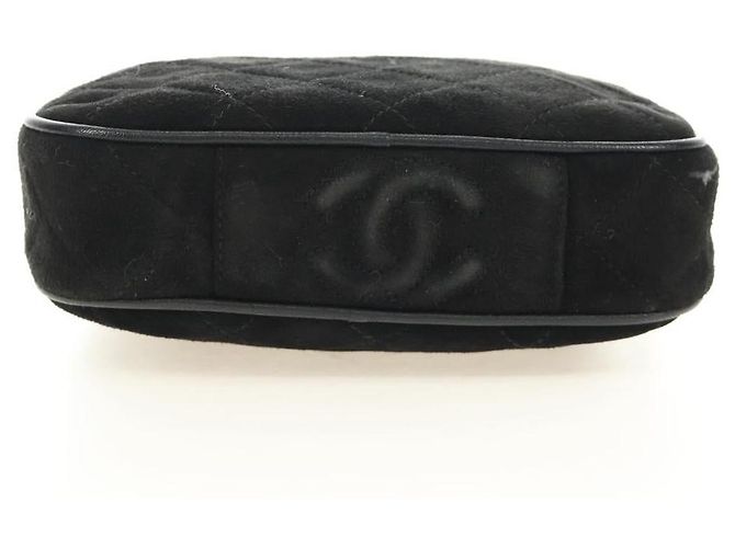 CHANEL Bolso de mano Matelassé con cadena Gamuza Negra Oro CC - vista 6