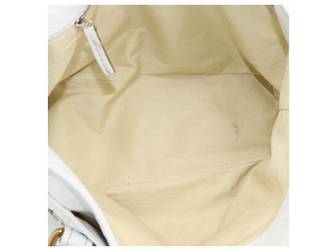 Chloé Chloe Paddington Tote Bag Leather White Gold Silver - vista 11