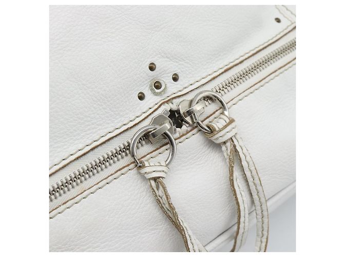 Chloé Chloe Paddington Tote Bag Leather White Gold Silver - vista 17