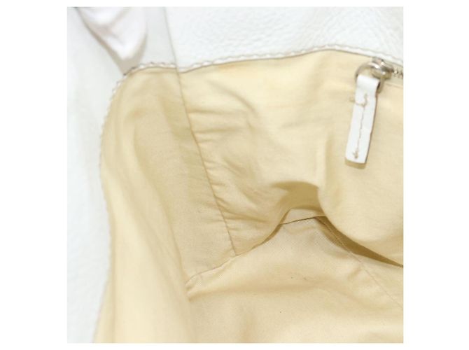 Chloé Chloe Paddington Tote Bag Leather White Gold Silver - vista 20