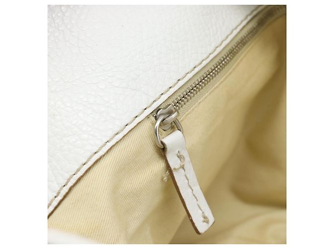 Chloé Chloe Paddington Tote Bag Leather White Gold Silver - vista 21