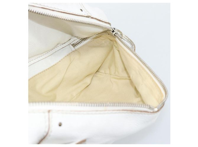 Chloé Chloe Paddington Tote Bag Leather White Gold Silver - vista 24