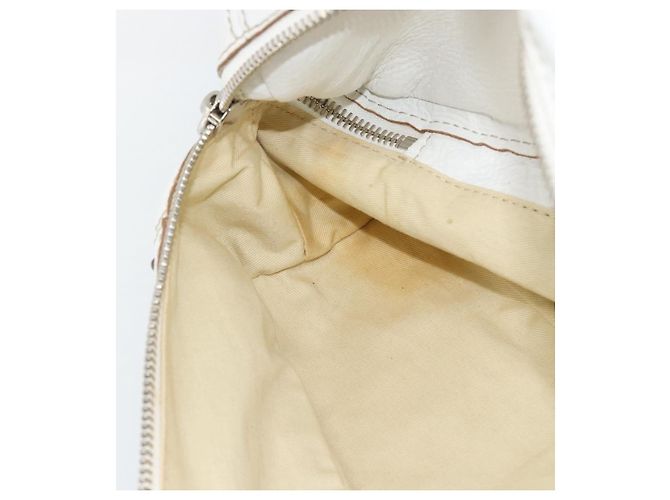 Chloé Chloe Paddington Tote Bag Leather White Gold Silver - vista 25