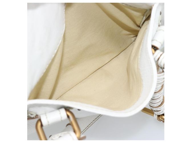 Chloé Chloe Paddington Tote Bag Leather White Gold Silver - vista 26