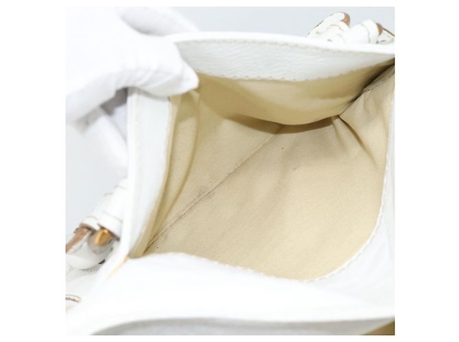 Chloé Chloe Paddington Tote Bag Leather White Gold Silver - vista 27