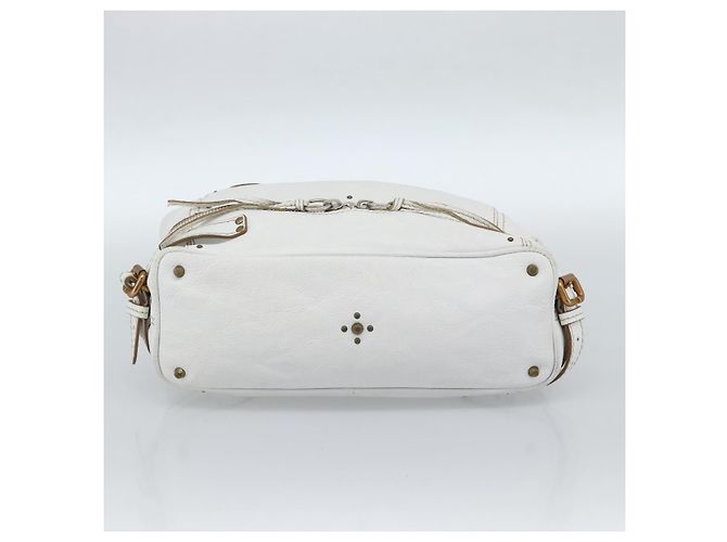 Chloé Chloe Paddington Tote Bag Leather White Gold Silver - vista 5