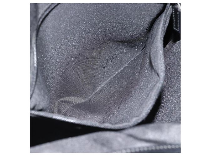 GUCCI GG Canvas Jackie Shoulder Bag Black Silver 001 3355 - vista 20