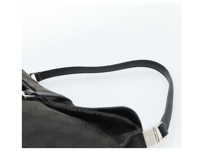 GUCCI GG Canvas Jackie Shoulder Bag Black Silver 001 3355 - vista 8