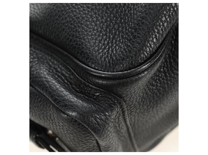 PRADA Shoulder Bag Leather Black Silver - vista 14