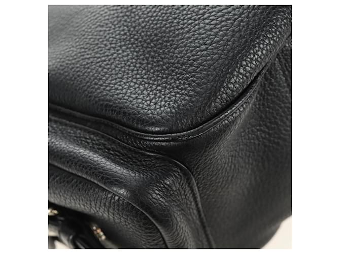 PRADA Shoulder Bag Leather Black Silver - vista 16