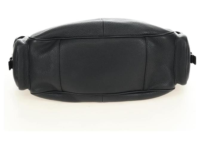 PRADA Shoulder Bag Leather Black Silver - vista 5