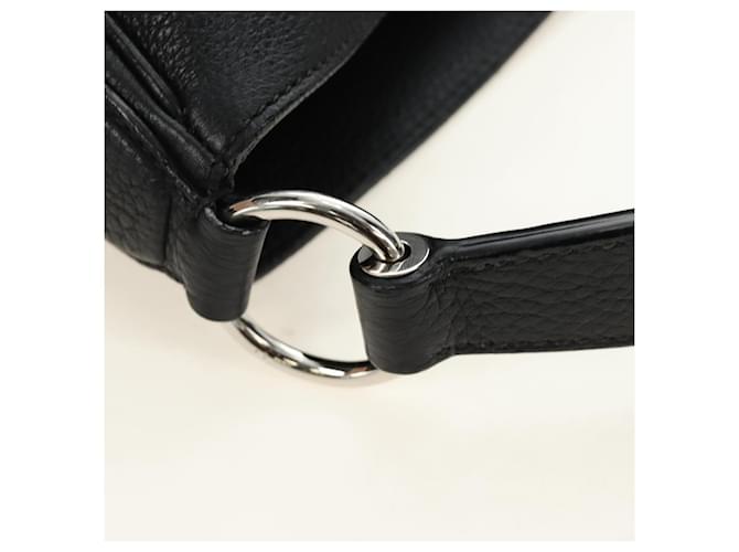 PRADA Shoulder Bag Leather Black Silver - vista 8