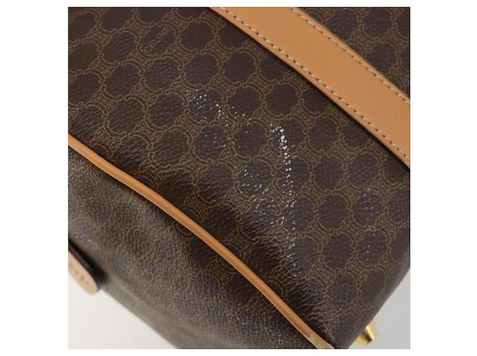 Céline CELINE Macadam Canvas Handtasche PVC Leder Braun Gold - Ansicht 10