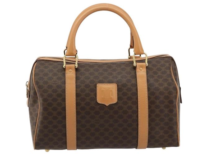 Céline CELINE Macadam Canvas Handtasche PVC Leder Braun Gold - Ansicht 13