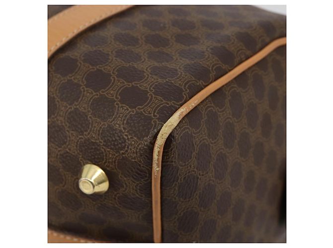 Céline CELINE Macadam Canvas Handtasche PVC Leder Braun Gold - Ansicht 14