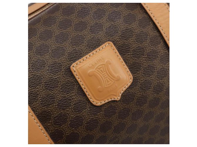 Céline CELINE Macadam Canvas Handtasche PVC Leder Braun Gold - Ansicht 17