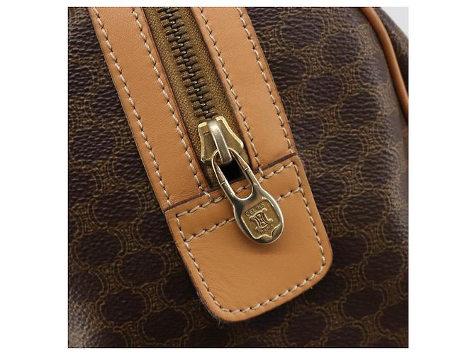 Céline CELINE Macadam Canvas Handtasche PVC Leder Braun Gold - Ansicht 18