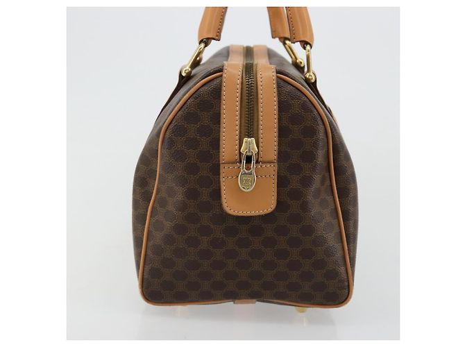 Céline CELINE Macadam Canvas Handtasche PVC Leder Braun Gold - Ansicht 4