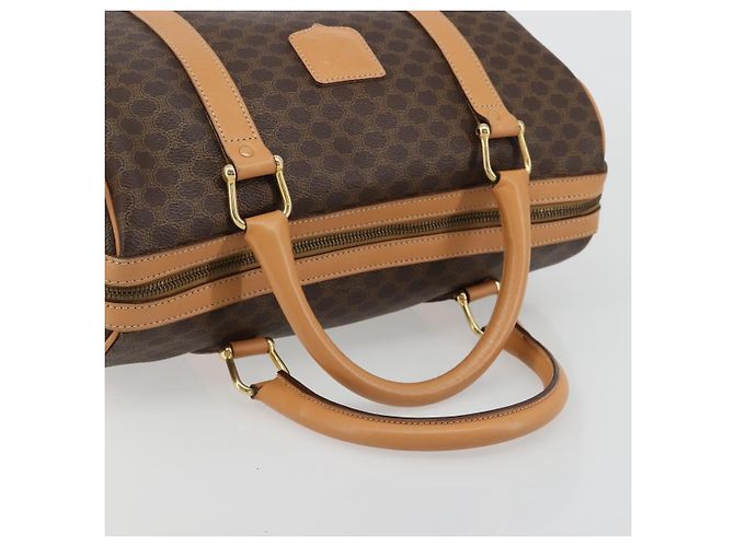 Céline CELINE Macadam Canvas Handtasche PVC Leder Braun Gold - Ansicht 7