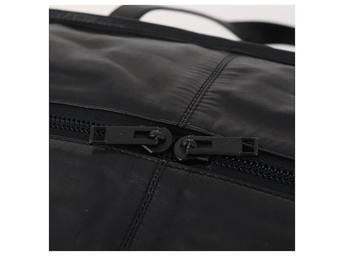 LOEWE Anagram Boston Bag Leather Black Gold - vista 11