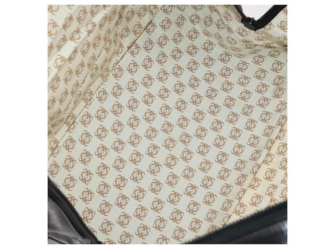 LOEWE Anagram Boston Bag Leather Black Gold - vista 12
