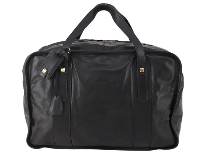 LOEWE Anagram Boston Bag Leather Black Gold - vista 13