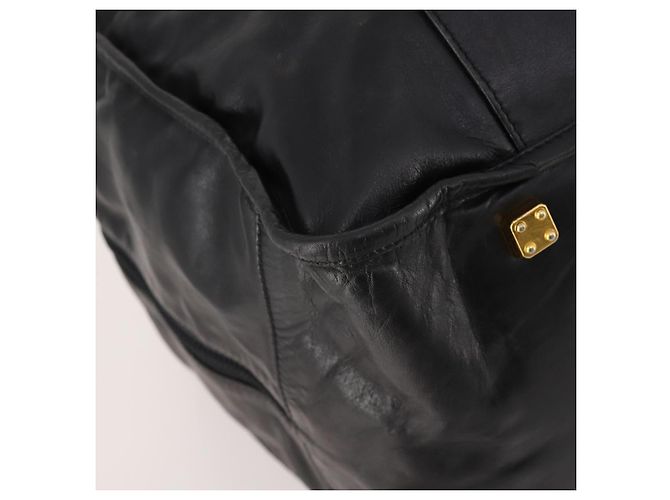 LOEWE Anagram Boston Bag Leather Black Gold - vista 14