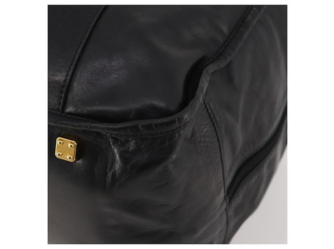 LOEWE Anagram Boston Bag Leather Black Gold - vista 15
