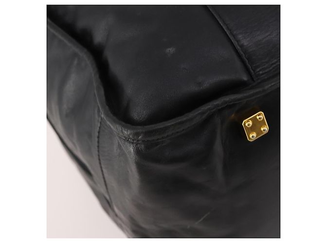 LOEWE Anagram Boston Bag Leather Black Gold - vista 16