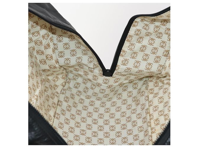 LOEWE Anagram Boston Bag Leather Black Gold - vista 17
