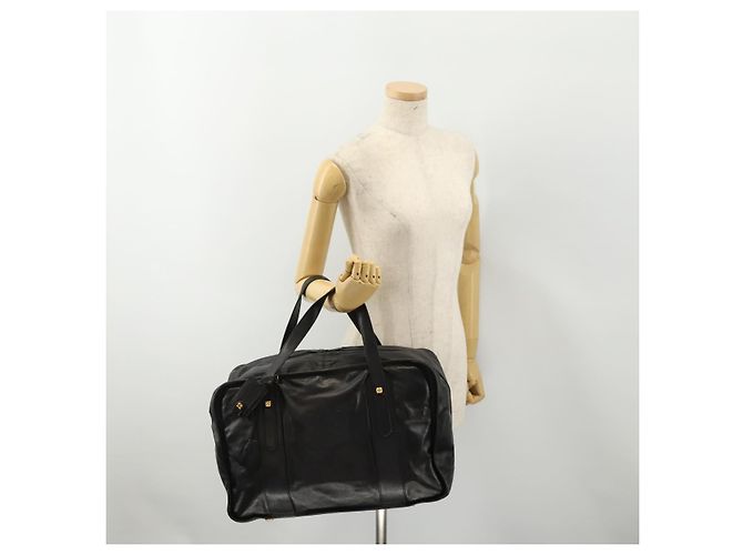 LOEWE Anagram Boston Bag Leather Black Gold - vista 22