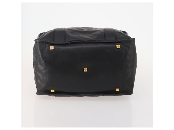 LOEWE Anagram Boston Bag Leather Black Gold - vista 5