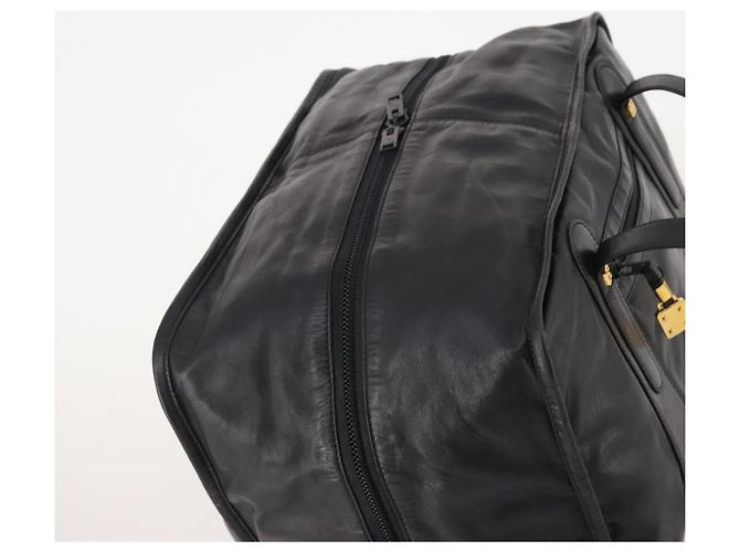 LOEWE Anagram Boston Bag Leather Black Gold - vista 6