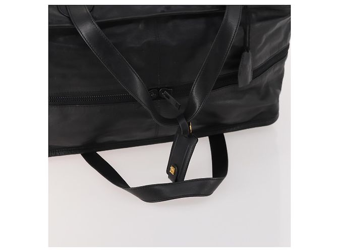 LOEWE Anagram Boston Bag Leather Black Gold - vista 7