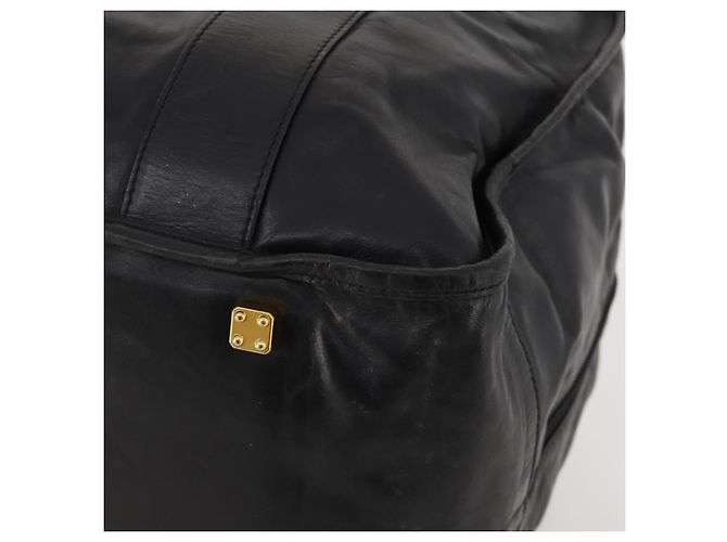LOEWE Anagram Boston Bag Leather Black Gold - vista 9