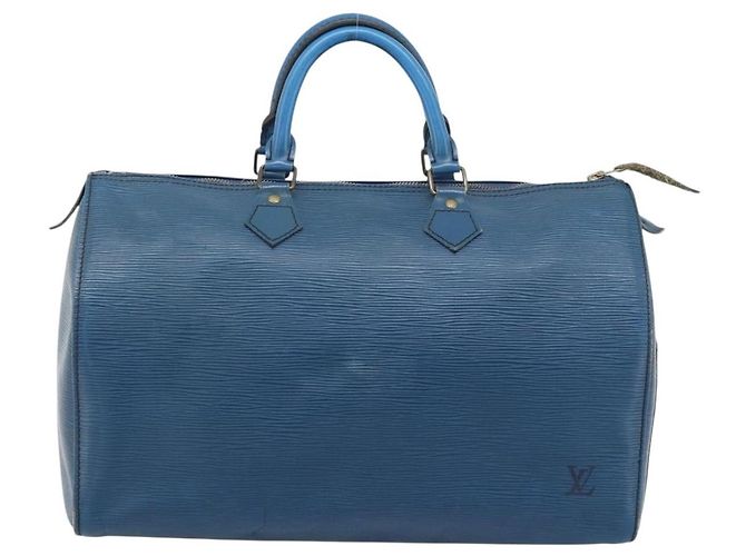 LOUIS VUITTON Epi Speedy 35 Bolsa de mão Toledo Blue M42995 LV - vista 13
