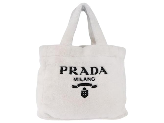 PRADA Tote Bag Pile White Silver - vista 13