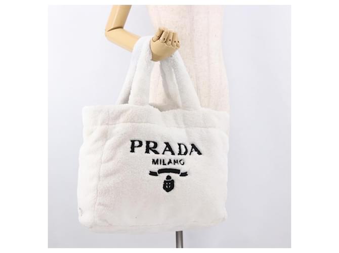 PRADA Tote Bag Pile White Silver - vista 26